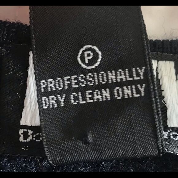 DKNY Vintage Navy Blue 100% Wool Beaded Cardigan Sweater - Picture 15 of 15